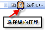 选择纵向打印